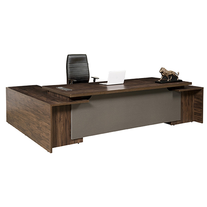 Bàn màu nâu, kiểu dáng kết hợp hình vuông và hình chữ nhật cho người mệnh Thổ