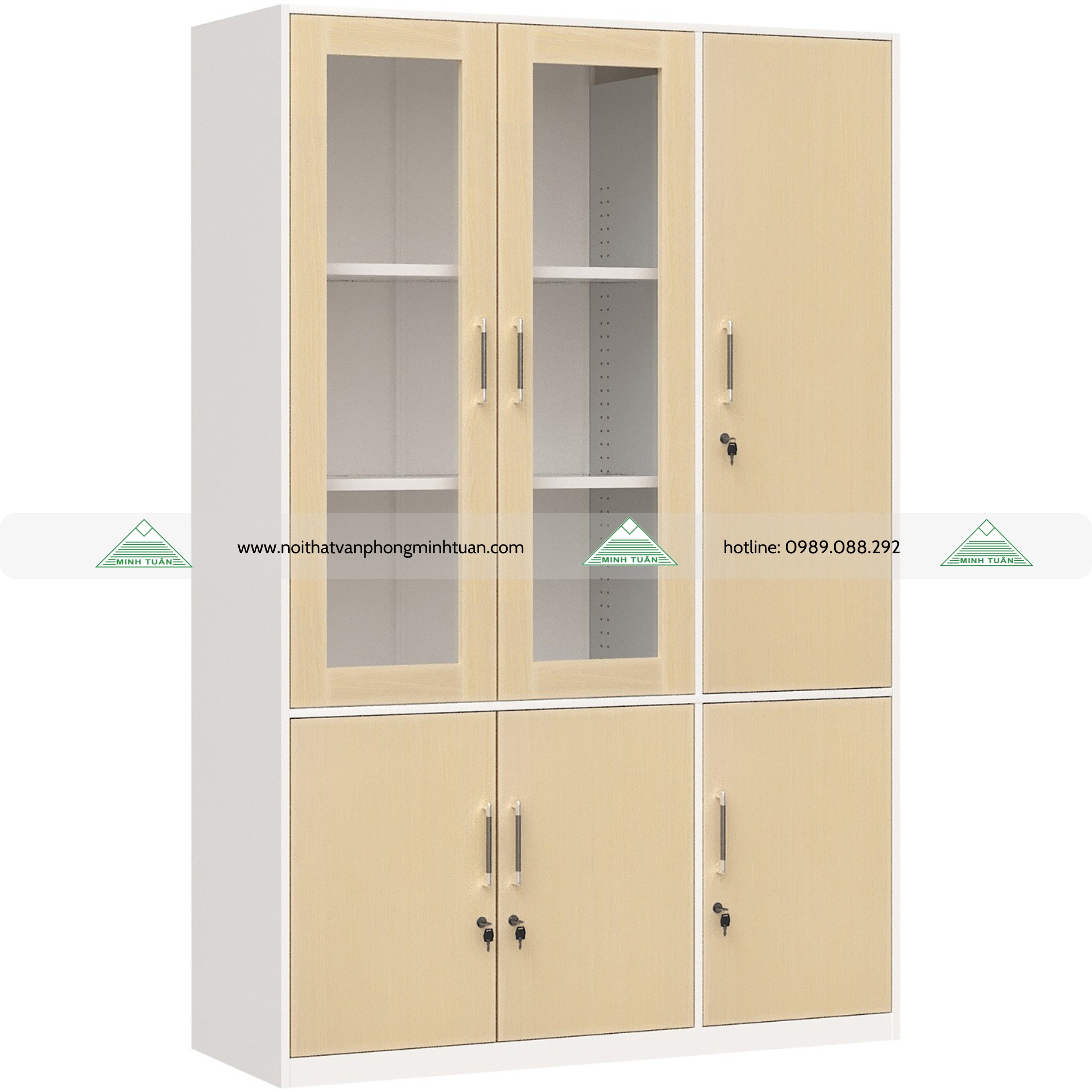Tủ Sắt Cánh Gỗ TU09K5GM