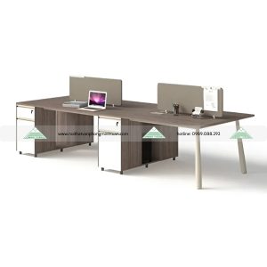 Cụm Bàn Nhân Viên 4 Chỗ Chân Sắt 1911B12-4